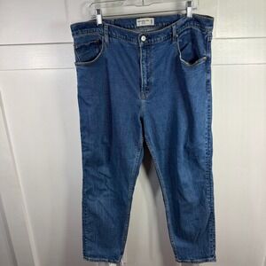 Abercrombie Fitch The Mom High Rise Blue Wash Denim Jeans Women Size 18 34